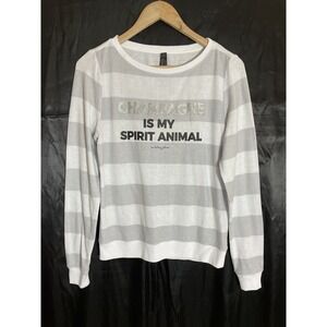 Betsey Johnson Sweater Womens Extra Small‎ XS Champagne Striped